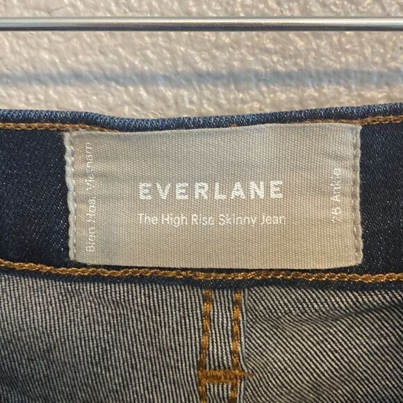 EVERLANE- highest rise skinny jean- Dark Wash- ankle length- Size 26 - Picture 6 of 7